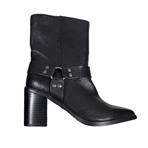 NEW Steve Madden Women's Size 6.5 M Black Leather Alessio Ankle‎ Boot Bootie - Picture 13 of 13